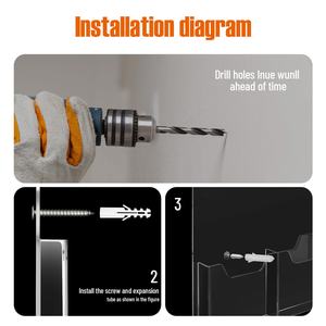 צפה ברושור אקרילי שקוף <span class=keywords><strong>2</strong></span> קיר חזק רכוב חוברת אקריליק תצוגה עבור משרד הבית - Product Image 3