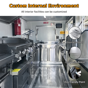 Jinlijing 2025 bán buôn thực phẩm di động xe tải foodtrailer Hot Dog Burger giỏ hàng thực phẩm được trang bị đầy đủ Trailer với thiết bị nhà bếp - Product Image 3