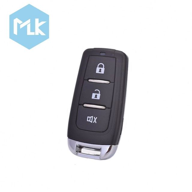 MLK Aiba AB103 Fixed/Learning Code 3-Button Key Remote Control Car Alarms 50-100m Range Zinc Alloy 1-Year 315M/433.92M Frequency