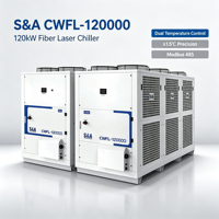 Refroidisseur à fibre laser S&A CWFL-120000ET, double contrôle de température indépendant, système de refroidissement par eau industriel 120 kW