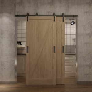 Bán buôn phong cách mộc mạc bỏ qua trượt Barn <span class=keywords><strong>Door</strong></span> phần cứng Kit phù hợp - Product Image 4