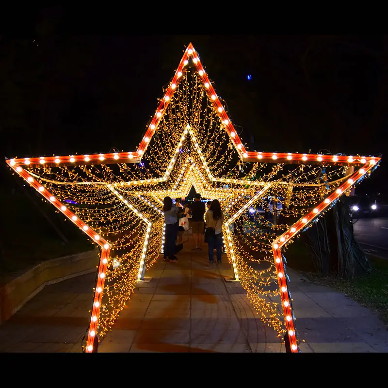 New Holiday Lighting LED Large Arch Outdoor Decoration Durable LED Light Street Decoration Arch