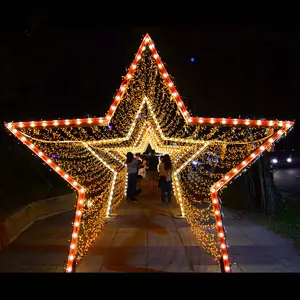 La nuova illuminazione natalizia ha condotto l'arco della decorazione della via della luce principale durevole della decorazione all'aperto dell'arco grande