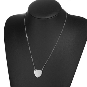 <span class=keywords><strong>Collana</strong></span> per Coppie in Acciaio Inossidabile Placcato Oro 18k e <span class=keywords><strong>Argento</strong></span> a Forma di Cuore per Donne Catena per Clavicola - Product Image 6