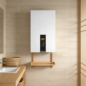Chauffe-eau <span class=keywords><strong>instantané</strong></span> au <span class=keywords><strong>gaz</strong></span> naturel à <span class=keywords><strong>prix</strong></span> compétitif, haute efficacité, affichage LED temporisé, en cuivre, mural, pour usage domestique - Product Image 1