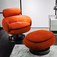 Canapé simple en cuir rouge Vivienne de design italien, fauteuil lounge moderne de haute qualité