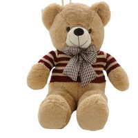 Ours en peluche en coton PP rembourré de grande taille, deux couleurs, cadeau pour petite amie, vente en gros promotionnelle, certifié CE, 80-160 cm