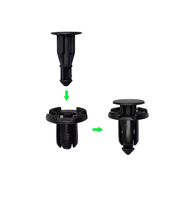 Nouveaux clips de fixation noirs en plastique à pousser pour voiture, attaches universelles pour garnitures de carrosserie, rivets pour pare-chocs, ailes et panneaux intérieurs