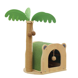 Coconut Tree <b>Cat</b> House With <b>Scratching</b> <b>Post</b> And Hiding Space <b>For</b> <b>Cats</b> Breathable Warm Four Seasons Use - Product Image 5