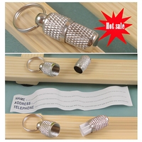 Mini-étiquette d'identification pour animaux de compagnie, anti-perte, pour chien, chat, chiot, en forme de tube, pour collier, avec étiquette nominative et d'adresse