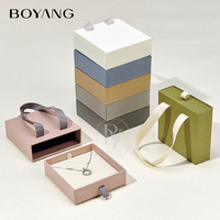 Boyang 사용자 정의 도매 작은 슬라이딩 서랍 종이 손잡이 보석 선물 상자