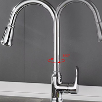 Robinet de cuisine ELOILO à poignée unique avec douchette extractible, noir, avec fonction de pulvérisation latérale – Meilleures ventes