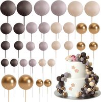 32 Boules de gâteau à 4 couleurs très vendues, décoration de gâteau de fête d'anniversaire, décoration de gâteau de mariage, ensemble à brancher