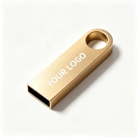 Clé USB Métallique Personnalisable en Gros avec Logo Gratuit, 64 Mo-128 Go, Clé USB 2.0 Haute Vitesse pour Cadeaux d'Affaires