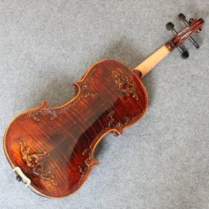 NAOMI <span class=keywords><strong>Violon</strong></span> 4/4 sculpté pleine grandeur <span class=keywords><strong>Violon</strong></span> baroque vintage Fait à la main TOP Épicéa Dos érable flammé Niveau de <span class=keywords><strong>concert</strong></span> <span class=keywords><strong>Violon</strong></span> - Product Image 2