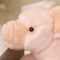 Boneka Babi Pink Lucu Super Lembut, Dapat Dikustomisasi, Isi Kapas PP, Pereda Stres & Desain Bordir