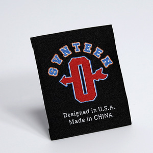 High Quality Custom Made Necktag Clothing Woven Labels Center Fold Neck Tags for Garments Shoes Bags-Factory Direct - Product Image 2