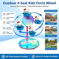 Grande Roue Miniature Haut de Gamme pour Intérieur et Extérieur, Manège Rotatif pour Enfants en Acier Galvanisé, Idéal pour la Maison et les Centres Commerciaux