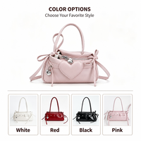 Nouveau sac à main pour femme, style mignon, sac à poignée supérieure avec pendentif en forme de cœur, sac à main pour tous les jours