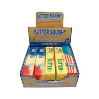 Jouet anti-stress en forme de beurre à remontée lente pour adultes et enfants, motif drapeau américain, jouet sensoriel à presser en mousse PU souple
