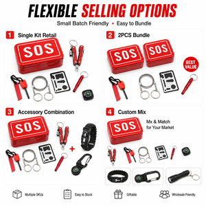 Caja Metálica <span class=keywords><strong>de</strong></span> Supervivencia para Exteriores, Kit <span class=keywords><strong>de</strong></span> <span class=keywords><strong>Primeros</strong></span> <span class=keywords><strong>Auxilios</strong></span> para Camping - Product Image 5