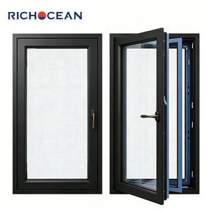 Fenêtre à battant RICHOCEAN de style français en alliage d'aluminium sur mesure 3x4, isolation thermique, <span class=keywords><strong>double</strong></span> vitrage Low-e - Product Image 5