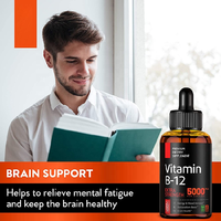 Bonbons Gommeux Personnalisés au Logo de Vitamine B12 en Gros pour l'Énergie, l'Humeur et le Métabolisme des Adultes 60ml 100% Naturels
