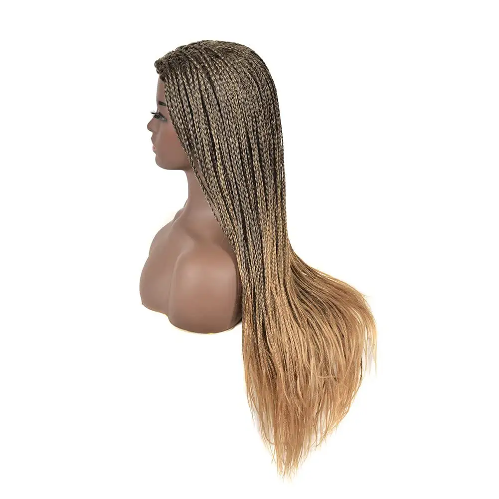 cheap synthetic hair long braid wigs for women synthetic hair kanekalon fiber braided wigs vendors