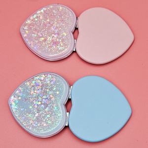 Wholesale Portable Hand Heart <b>Square</b> Round Shape Makeup <b>Mirror</b> Double Side Pocket Cosmetic <b>Mirror</b> - Product Image 6