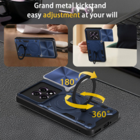 Coque de téléphone haut de gamme avec couvercle d'objectif coulissant béquille réglable pour OPPO RENO 13 12 11F 10 8 7 6 5 4 A98 A79 A78 A59 K13 F29 Pro