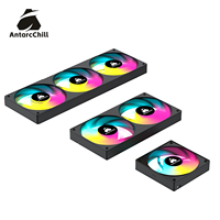 Ventilador de Refrigeración AntarcChill de 240 mm con Alto Flujo de Aire, Doble Ventilador PWM de 120 mm, Alto RPM y Bajo Ruido para Radiador de PC, Personalizable OEM