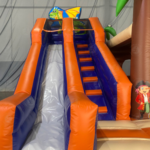 Thương mại người lớn trẻ em cướp biển Inflatable Jumper <span class=keywords><strong>bouncy</strong></span> lâu đài với lớn trượt giá rẻ Inflatable trượt trả lại nhà Combo cho thuê - Product Image 5