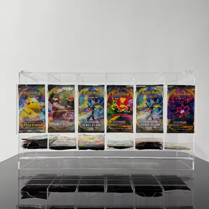 6 khe cắm Acrylic Booster gói hiển thị trường hợp giao dịch trò chơi Yugioh pokemond TCG thẻ Acrylic Booster gói Dispenser hộp - Product Image 2