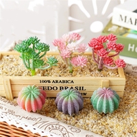 Y0045-1 Personalizzato Di Natale Decorativa Variopinta di Plastica Artificiale Mini Cactus