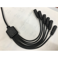 Connecteur de câble industriel de type Y JH Y04-X IP67, isolé PA66, pour bandes LED 2-6 broches 1-en-2-3-4-5-6 M15/M16 Mâle/Femelle