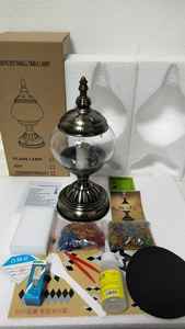 Türkischer Stil DIY Handgefertigte LED-Tischlampe Glas-Eisen-Gehäuse Netzstromversorgung Mediterranes Design Mehrfarbiger Schirm für - Product Image 5