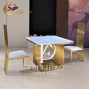 Soporte Cuadrado de Acero Inoxidable para Pastel de Boda, Suministros Modernos para Fiestas y Banquetes - Product Image 2