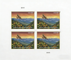 Autocollants de timbres postaux 2023 Great Smoky Mountains Us Forever, 5 feuilles de 100 autocollants, en vrac pour la décoration de fêtes - Product Image 4