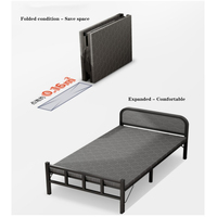 Cadre moderne Ensemble d'auberge Mobilier Chambre Chaise pliante Matelas simple Lit à vendre Lit pliant avec matelas