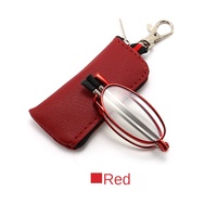 Lunettes de lecture pliables unisexes rectangulaires à vision longue portée, verres transparents, porte-clés, anti-lumière bleue, métal HD, portables