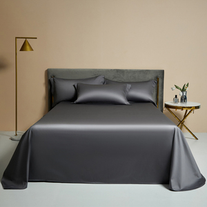 Ensemble de literie en coton confort personnalisé 4 pièces 100% certifié 300T Queen & King tailles draps cousus marron en gros - Product Image 5