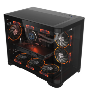 Mid Tower Desktop with Lcd Side Glass <strong>White</strong> <strong>Pc</strong> Casing Cpu Cabinet Atx Acrylic Cooling Gaming Computer <strong>case</strong> - Product Image 5