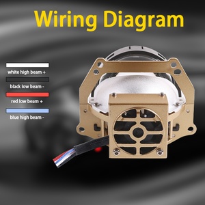 SANVI Factory Price New Gold F50 3 Inch Bi LED Projector 115w Per Set 5500k Other Car Accessories - Product Image 6