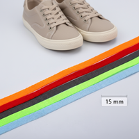 Lacets plats personnalisables de haute qualité pour baskets, largeur 8 mm et 15 mm, longueur 50-200 cm, simple couche, 88 couleurs