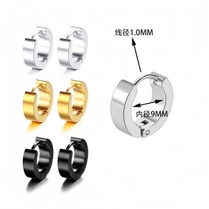 Stainless Steel Hoop <b>Earrings</b> 12 Pairs Colorful Simple Korean Style <b>Stud</b> <b>Earring</b> Sets For Women Fashion Jewelry - Product Image 2