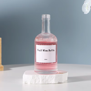 Bán Buôn 500Ml 700Ml Chai Rượu Vang Tinh Bột Dựa Vodka Whiskey Chai Thủy Tinh Rỗng Nắp Vặn Với Decals - Product Image 5