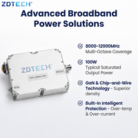 Module amplificateur de puissance SPPA large bande haute efficacité 8000-12000 MHz 100 W pour système radar