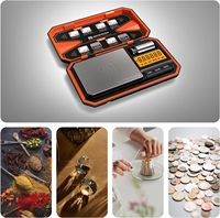 Mini balance de poche numérique haute précision 200g x 0.01g pour bijoux diamant cuisine café nourriture laboratoire Test alimenté par batterie 1kg Max