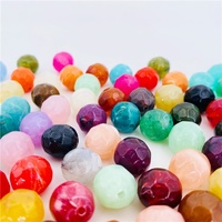 Perles acryliques facettées effet marbre bicolore nuage de 12 mm et 16 mm, perles à trou droit pour la fabrication de bijoux DIY