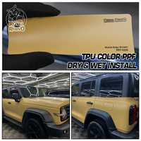 Film Pelindung Cat Mobil TPU PPF Warna Abu-Abu Matte Coklat Anti Gores Mudah Dipasang Basah/Kering